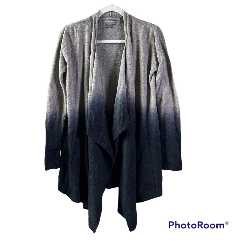 Barefoot Dreams CozyChic Waterfall Calypso Ombre Beige Navy Lite Dip Dye. S/M